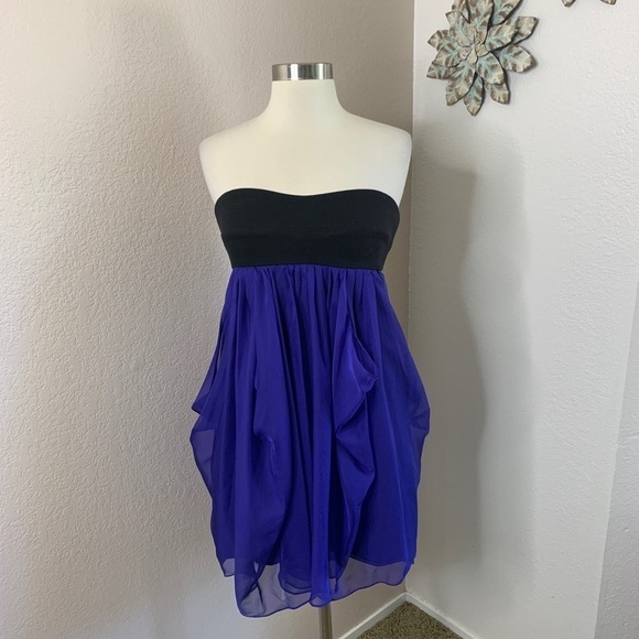 La Rok New With Tags Strapless Chiffon Dress Size Medium - Picture 3 of 15